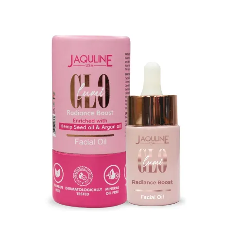 Jaquline USA: Lumi Glo Radiance Boost Facial Oil, Facial Serum for Anti-Aging and Hydrates Skin, Glowing Moisturising Formula For All Skin Types 30m