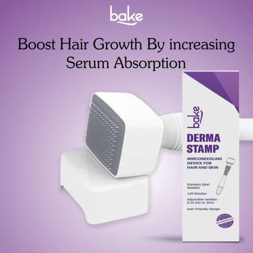 Bake Cosmetics: Derma Stamp for Hair Growth & Skin Repair with 140 Stainless Steel Needles (0.25mm3mm)