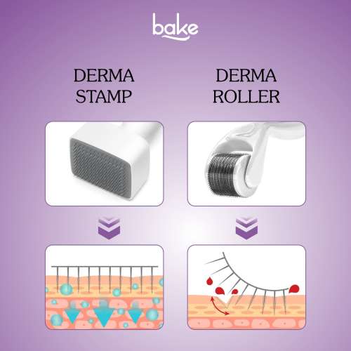 Bake Cosmetics: Derma Stamp for Hair Growth & Skin Repair with 140 Stainless Steel Needles (0.25mm3mm)