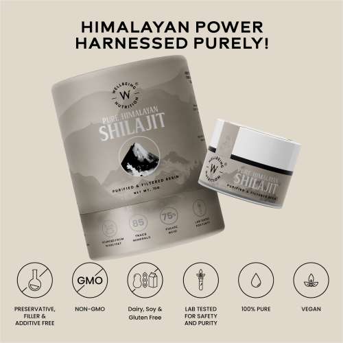 Wellbeing Nutrition: Pure & Original Himalayan Shilajit Resin 10g for Strength, Stamina & Performance | Lab Tested