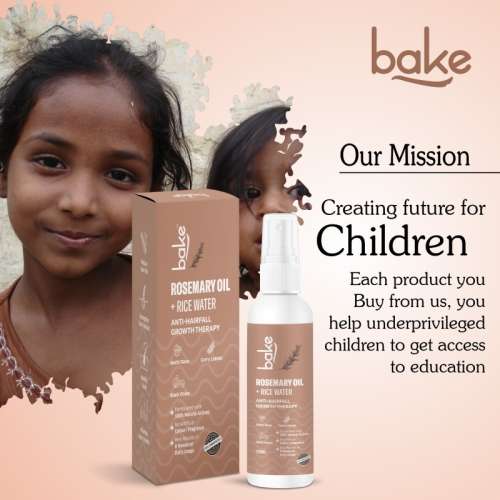 Bake Cosmetics: Rosemary + Rice Water Hair Growth Therapy for Hair Fall Control & Hair Follicle Strengthening 100ml