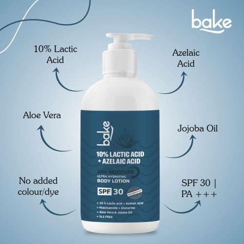 Bake Cosmetics: 10% Lactic Acid Body Lotion for Bumpy Skin, Exfoliates & Reduces Body Acne