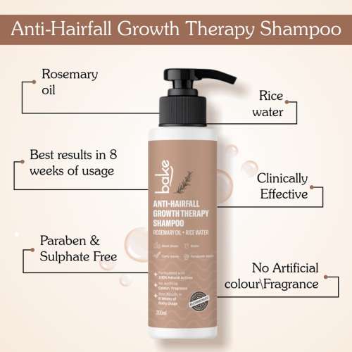 Bake Cosmetics: Rosemary Anti-Hair Fall Shampoo with Black Onion & Methi Dana for Growth, Dandruff & Hair Loss Control