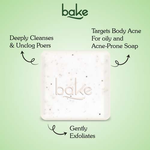 Bake Cosmetics: 2% Salicylic Acid Soap with Niacinamide for Body & Back Acne, Reduces Strawberry Legs & Fades Dark Spots (Pack of 2 - 100g x 2)