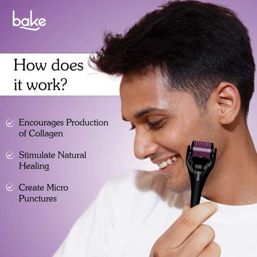 Bake Cosmetics: Derma Roller for Hair Growth & Skin Repair with 450 Titanium Needles (0.5mm)
