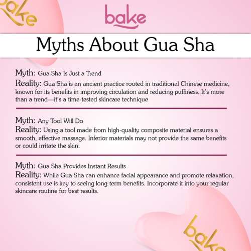Bake Cosmetics: Quartz Gua Sha Tool for Facial Massage, Glowing Skin, Stress Relief, Wrinkle Reduction & Dark Circles-1 Pc