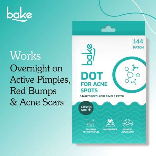 Bake Cosmetics: 2% Salicylic Acid Pimple Patches for Active Acne & Acne Prone Skin With Hydrocolloid Waterproof Patches -Pack of 144