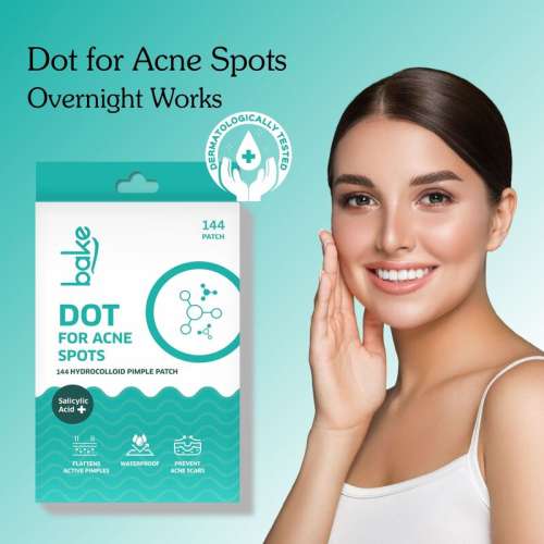 Bake Cosmetics: 2% Salicylic Acid Pimple Patches for Active Acne & Acne Prone Skin With Hydrocolloid Waterproof Patches -Pack of 144