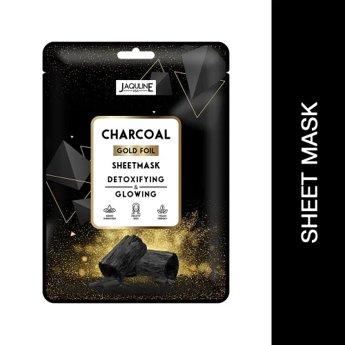 Jaquline USA: Charcoal Gold Foil Sheet Mask 35gm