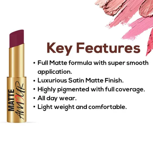 Jaquline USA: Matte Amour Matte Lipstick 3.5g Self Love 10