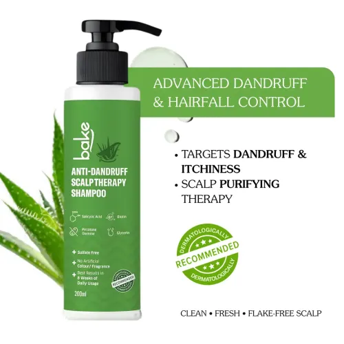 Bake Cosmetics: 2% Salicylic Acid Anti-Dandruff Shampoo for Scalp Strengthening & Itchy Dry Scalp 200ml