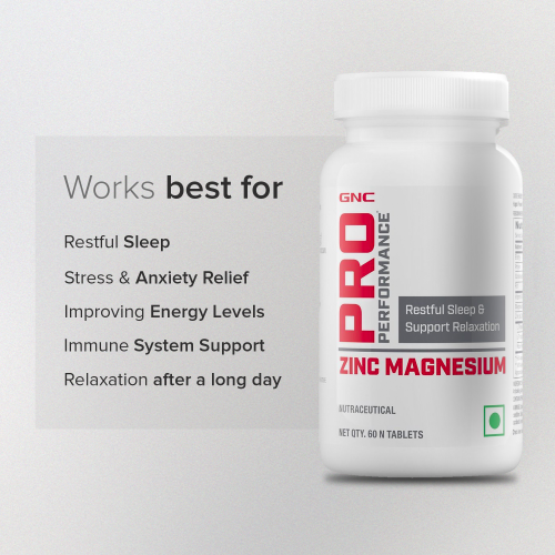 GNC: Pro Performance Zinc Magnesium Amino Complex 60 Tablets