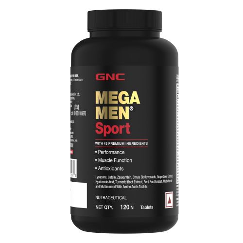 GNC: Mega Men Sport Multivitamin for Men | Formulated In USA | 43 Premium Ingredients | 120 Tablets