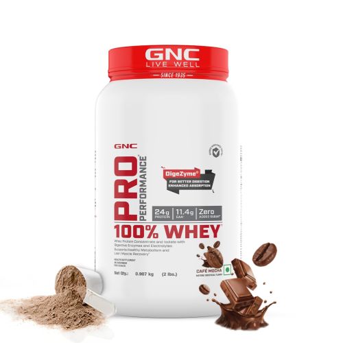 GNC: Pro Performance 100% Whey Protein Powder | Cafe Mocha | 2 lbs