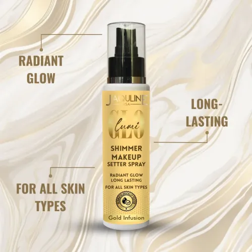 Jaquline USA: Lumi Glo Shimmer Makeup Setter Spray Gold Infusion 100ml