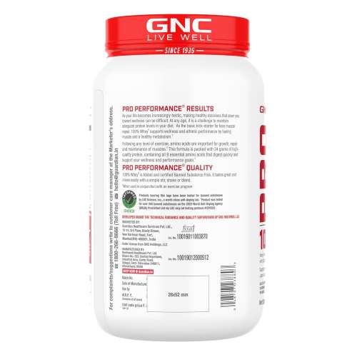 GNC: Pro Performance 100% Whey Protein Powder | Chocolate Fudge | 2 lbs