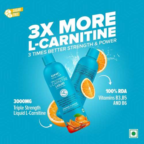 GNC: Liquid L-Carnitine 3000mg  Orange | 450 ml GNC: Liquid L-Carnitine 3000mg  Orange | 450 ml