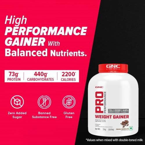 GNC: Pro Performance Weight Gainer Double Chocolate | 3 Kg
