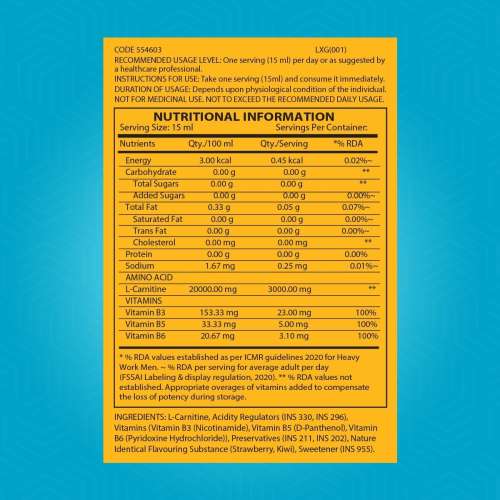 GNC: Liquid L-Carnitine 3000mg Strawberry Kiwi | 450 ml