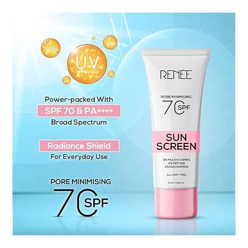 Renee Cosmetics: Pore Minimizing All Skin Sunscreen Spf 70 5Ml