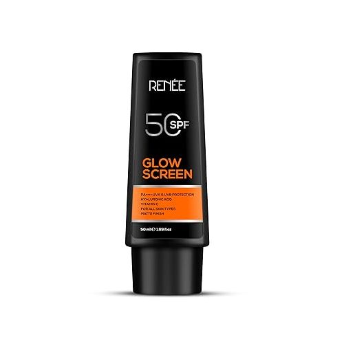Renee Cosmetics: Glowscreen Spf50 PA++++ Sunscreen Uva & Uvb Protection 50ml