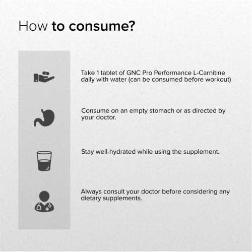 GNC: Pro Performance L-Carnitine 60 Capsules