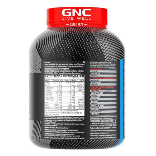 GNC: AMP Pure Isolate Zero Carb | 25g Protein | 6g BCAA | Vanilla Custard | 4 lbs
