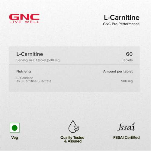 GNC: Pro Performance L-Carnitine 60 Capsules