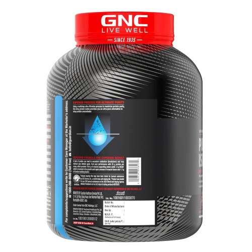 GNC: AMP Pure Isolate Zero Carb | 25g Protein | 6g BCAA | Vanilla Custard | 4 lbs