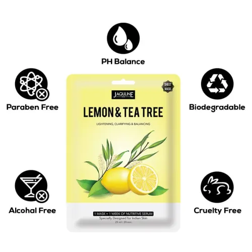 Jaquline USA: Lemon & Tea Tree Sheet Mask1N