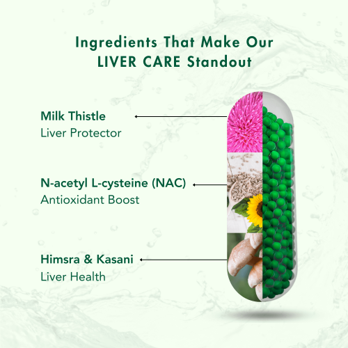 Wishnew Wellness: LIVER CARE | Detoxifying Liver Support with NAC, Milk Thistle, and Curmate95 | 60 Vegetarian Capsules