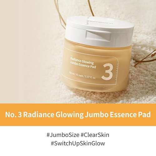 Numbuzin: No.3 Radiance Glowing Jumbo Essence Pad (150ml)