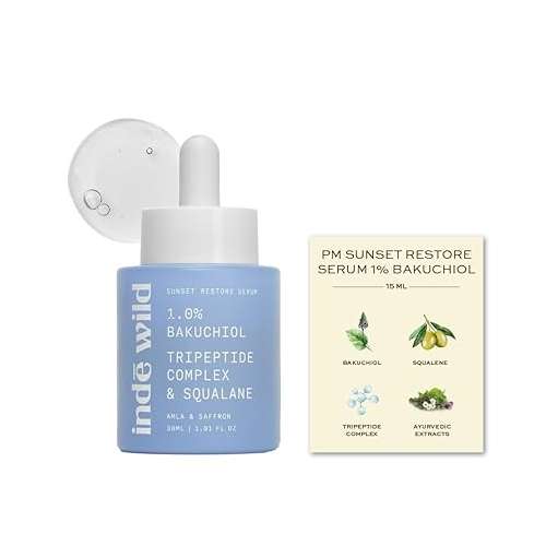 Inde Wild: 1% Bakuchiol + 0.5% Tripeptide Restore PM Serum (30ml)