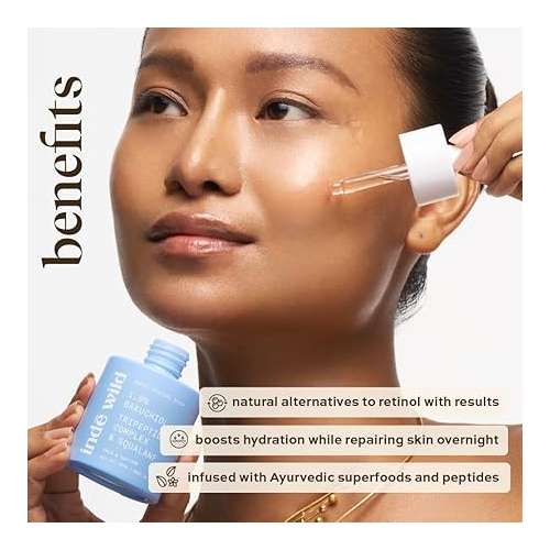 Inde Wild: 1% Bakuchiol + 0.5% Tripeptide Restore PM Serum (30ml)