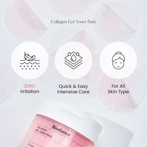 Biodance: Collagen Gel Toner Pads | Pore Refining | Oil Control | Skin Balancing | Gentle Exfoliation | 60Pads