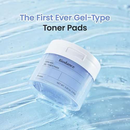 Biodance: Cera-nol Gel Toner Pads | Pore Refining | Oil Control | Skin Balancing | Gentle Exfoliation | 60Pads