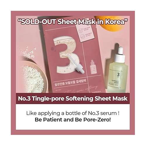 Numbuzin: No.3 Tingle-Pore Softening Sheet Mask (27g*4ea)