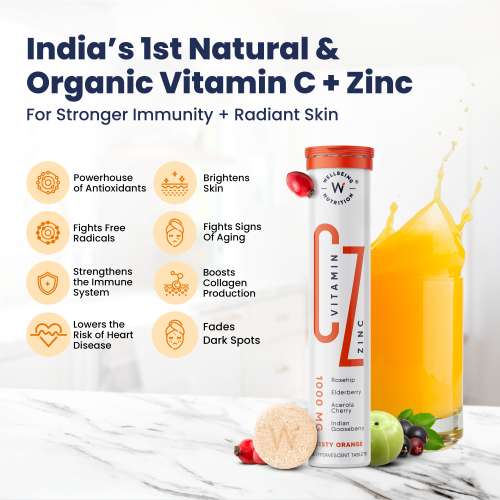 Wellbeing Nutrition: Organic Vitamin C + Zinc  - 16 Tabs