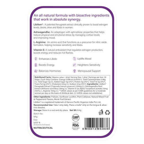 Wellbeing Nutrition: Melts Her Desire - 30 Oral Strips