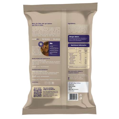 Nourish You: Organic Millet Snack - Ragi Sticks( Chips ) - Tangy Mint Flavour - Healthy Snacks ,  Gluten free -60gm