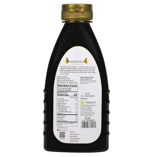 Ambrosia: Ambrosia Date Syrup 400g- 100% Pure & Natural Sweetener