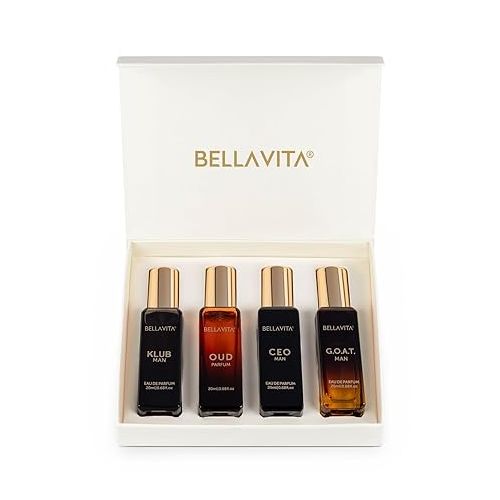 BELLAVITA: Men Perfume Gift Set 4x20ml Long Lasting Fragrance Perfume - 80 ml