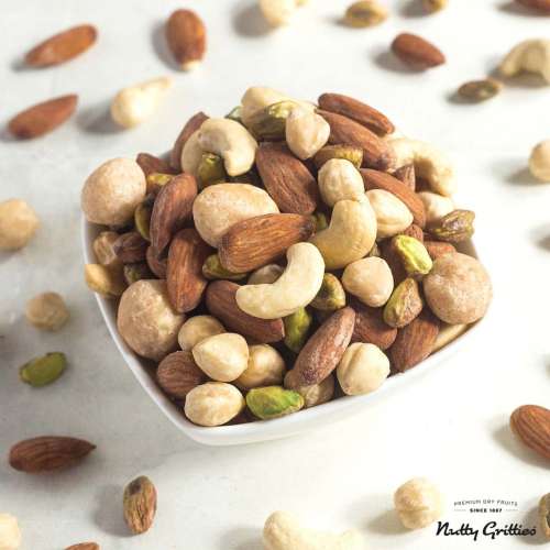 Nutty Gritties: Daily Nuts Roasted in Himalayan Pink Salt - 400g (2 Pack of 200g each)