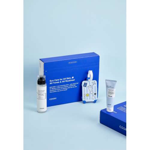 COSRX: Summer GlowUp Essentials Combo Serum & Sunscreen Kit | Targeted Care | Radiant Skin | UV Protection | Daily SPF | Sun Care | 150ml+50ml