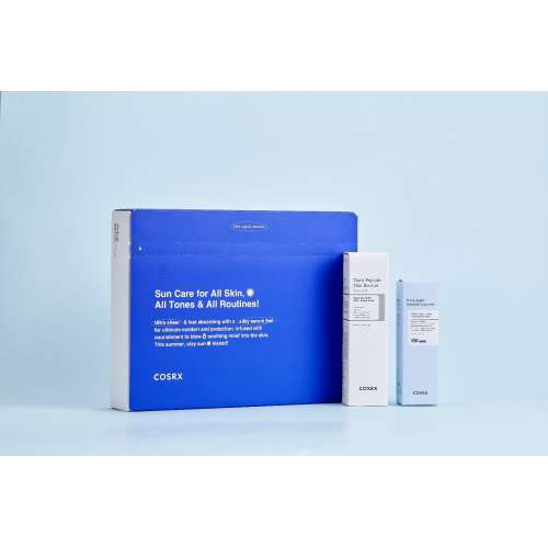 COSRX: Summer GlowUp Essentials Combo Serum & Sunscreen Kit | Targeted Care | Radiant Skin | UV Protection | Daily SPF | Sun Care | 150ml+50ml