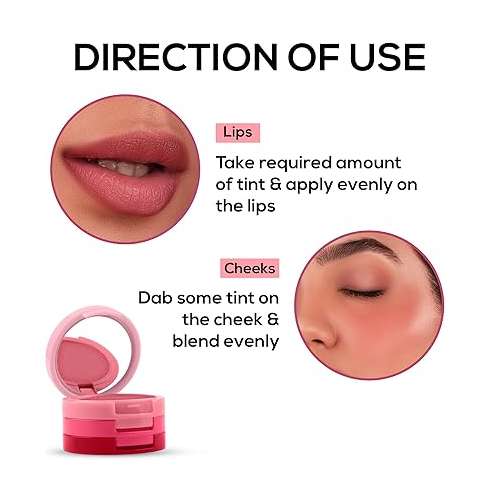 Renee Cosmetics: Glam Stack 3-In-1 Lip & Cheek Tint - Pink 4.5g - 3 Shades in 1, Rich Creamy Natural Seamless Finish, Smooth & Blendable Formula - Travel Friendly, Quick & Easy to Use