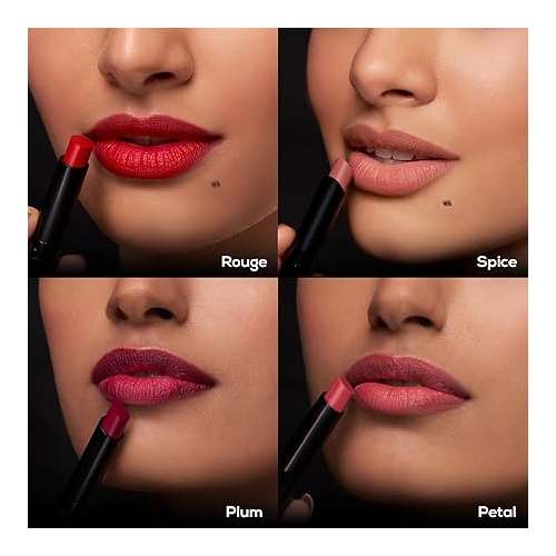 Renee Cosmetics: Very Matte - Pack of 4 Matte Lipsticks  Intense Color Pay Off, Full Coverage Long Lasting Weightless Velvety Formula