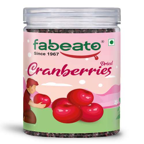 Fabeato: Premium Dried Cranberries 250g - Cranberry, Healthy Snack for kids and adults - Sweet Sliced Cranberries Rich in Antioxidants & Fiber - No Preservatives