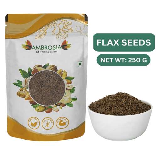 Ambrosia: Ambrosia Raw Flax Seeds Pouch 250g | Alsi -Seeds for Weight Loss & Hair growth