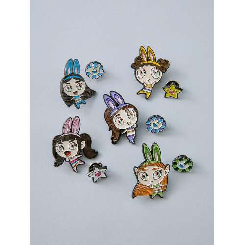 Cokodive: NewJeans-NewJeans x Murakami | MD Metal Pin Badge (Haerin)